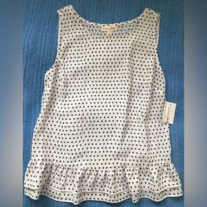 *NWT* Maison Jules polka dot tank sleeveless blouse